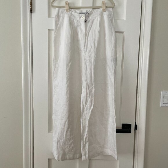 Faithfull the Brand Linen Wide Leg Trousers Size 8 NWOT - Picture 1 of 3